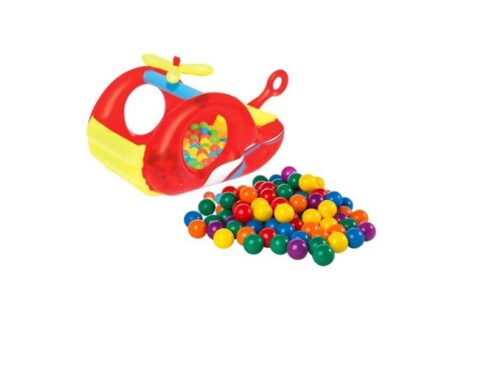 Helicoptero inflable con pelotas