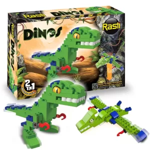 Bloques Para Armar Rasti Dinos 2 En 1 - 72 Piezas