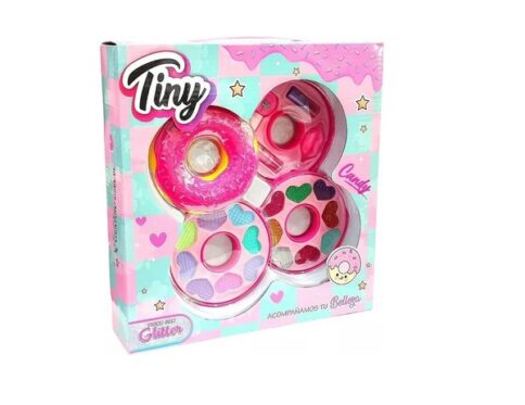 Set De Maquillaje Infantil Tiny Candy Donuts Con Glitter