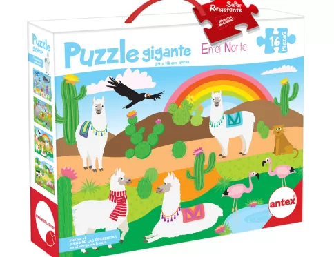Rompezabeza Puzzle 16 Piezas De Antex Selva/granja/mar/norte
