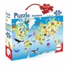 Puzzle Rompecabeza 36 Piezas Mapamundi Planisferio De Antex