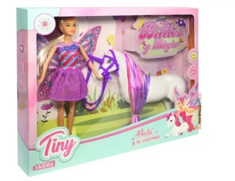 Muñeca Tiny Hada Y Unicornio Brillos Y Magia Cod 53902