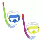 Kit De Buceo Infantil Snorkel Y Antiparras Bestway Crusader Essential Dos Diseños Niños Más De 3 Años Resistente Al Golpe Proteccion Uv Unico Lente Free Latex Correa Ajustable Art 24036