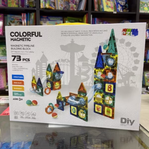 Bloques Magnéticos Infantil 73 Piezas Pista Bolas Fd136f 73