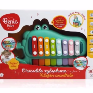 Xilófono y Piano Benic Baby con Forma de Cocodrilo Verde
